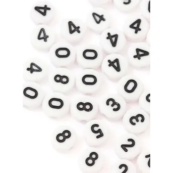 Dětské navlékací korálky EU Plastový korálek kruh číslo “2” 7/4mm