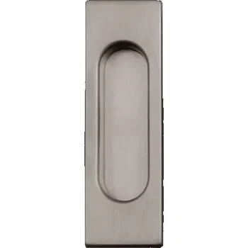 Dveřní kování Mušle hranatá, nikl broušený (Madla pro posuvné dveře)