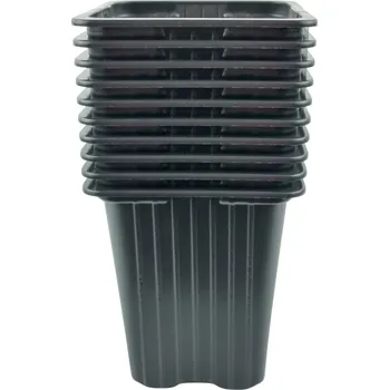 Sadbovač Květináč kontejner měkký plast 7 x 7 x 8 cm 10 ks černý