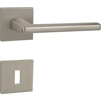 Dveřní kování Dveřní kování rozetové, hranaté, nikl perla (pro klíč) (Rozetová klika)