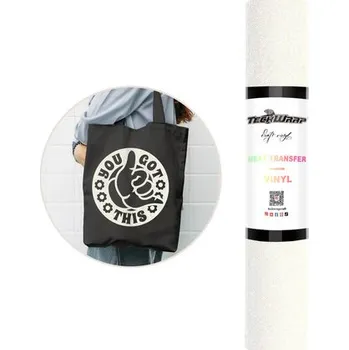 Samolepící dekorace TeckWrap Glitter HTV - White Velikost: 0,3 x 1,5 m