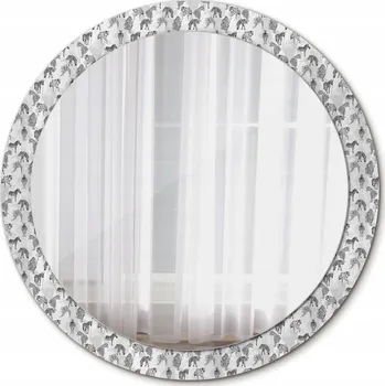 Zrcadlo Moderní Kulaté Zrcadlo Tropický tygr 90 cm