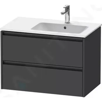 Koupelnový nábytek Duravit Ketho.2 Umyvadlová skříňka 55x81x48 cm, 2 zásuvky, grafit mat, K25268049490000