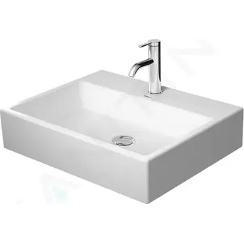 Umyvadlo Duravit Vero Air Umyvadlová mísa 60x47 cm, bez přepadu, otvor pro baterii, WonderGliss, bílá, 23526000411