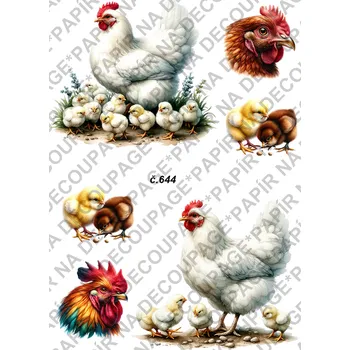 Umělecký papír Rýžový a soft papír na decoupage - Velikonoce - KB0644 Materiál: Soft, Rozměr: A4