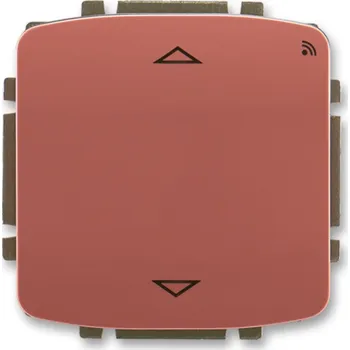 Stavebniny Spínač žaluziový s krátkocestným ovladačem, s přijímačem RF signálu ABB Tango 3299A-A33108 R2 vřesová červená