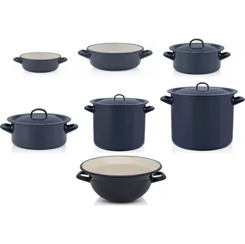 Hrnec Metalac Sada smaltovaného nádobí Finska, 8-mi dílná