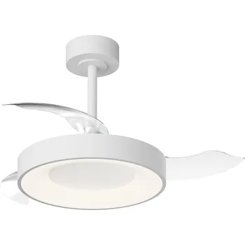 Stropní ventilátor Matra 9012 Niseko S, rozvinovací ventilátor se svítidlem a dálk. ovladačem, LED 45W 2700-5000K, bílá, průměr 40/91cm