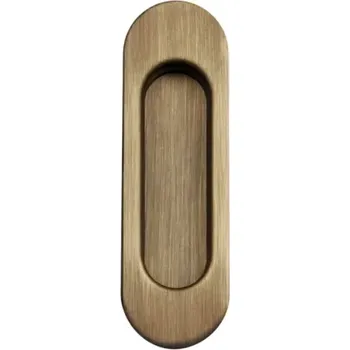 Dveřní kování Mušle ovál, bronz česaný, matný (Madla pro posuvné dveře)