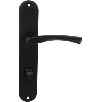 Dveřní kování Dveřní kování štítové, černé (WC) (Klika se štítky)