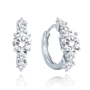 Náušnice Minet Stars Stříbrné náušnice kruhy 17mm