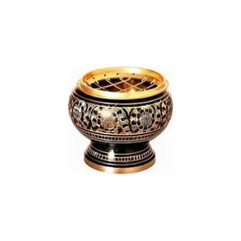 Vykuřovací miska černozlatá malá