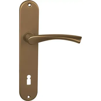 Dveřní kování Dveřní kování štítové, bronz elox (pro klíč) (Klika se štítky)