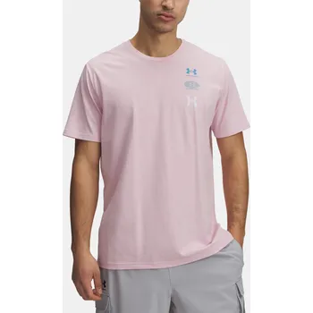 Pánské tričko Pánské tričko Under Armour UA M 60/40S EVOL LOGO SS 1390165-647 Růžová MD