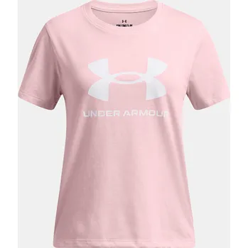 Dívčí tričko Dívčí tričko Under Armour UA BIG LOGO SS 1389756-647 Růžová YXL