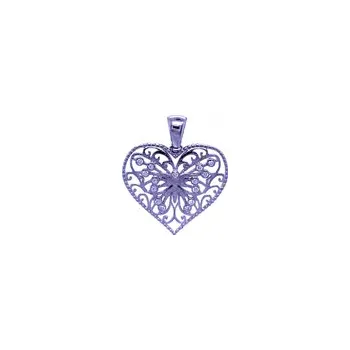 Přívěsek Stříbrný přívěsek srdce osazené kamínky