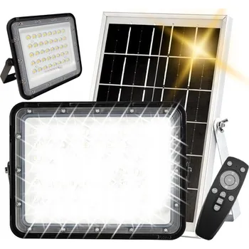 Venkovní osvětlení VÝKONNÝ 60W LED ZÁŘIČ SE SOLÁRNÍM PANELEM AKUMULÁTOR 5000 mAh DÁLKOVÝ OVLADAČ