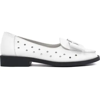 Dámské baleríny Goodin Výborné dámské bílé baleríny bez podpatku 37