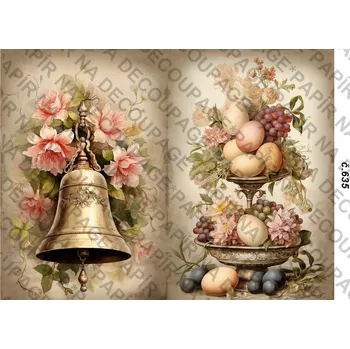 Umělecký papír Rýžový a soft papír na decoupage - Velikonoce - KB0635 Materiál: Soft, Rozměr: A4