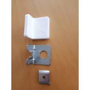 Nábytkové kování Rekt.kování boční montáž, sada - bílá Hafele