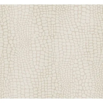 Tapeta Masureel Vliesová tapeta na zeď, zlato-krémová, imitace kůže, ZON303, Amazone, Masureel, velikost 10,05 x 0,7 m