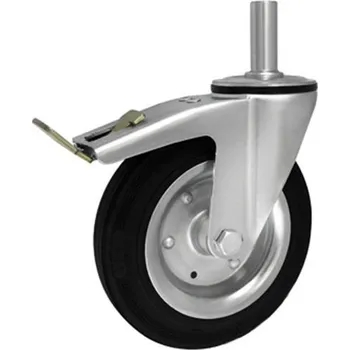 Pojezdové kolečko Pryžové kolo 200 mm otočná vidlice s čepem 27 mm