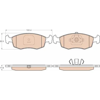 Brzdová destička Sada brzdových destiček, kotoučová brzda TRW WYPRZEDA˝ GDB2015