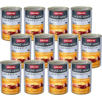 Krmivo pro psa ANIMONDA GranCarno Sensitiv Adult Dog chuť: Krocan + brambory 12x400g