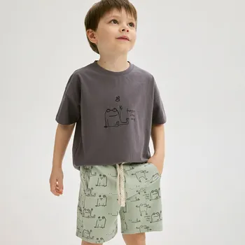 Chlapecké kalhoty Reserved - Bavlněné šortky 2 kusy - tmavě šedá - 193EH-90X - 193EH-90X-104