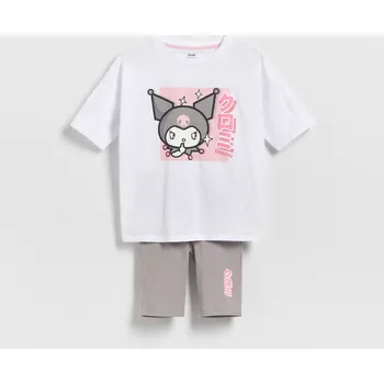 Dívčí spodní prádlo Reserved - Dvoudílné pyžamo Kuromi - bílá - 617EB-00X - 617EB-00X-U14