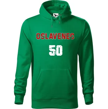 Pánská mikina Pánská mikina s potiskem Oslavenec 50 Velikost (muž): XL, Vyberte barvu: Středně zelená