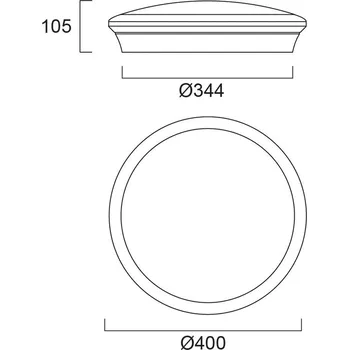 Lampička Sylvania Start Povrchové stropní svítidlo, Ø 40 cm, CCT, Multipower bílá RAL 9003 1 x 33 W LED - Doprava zdarma