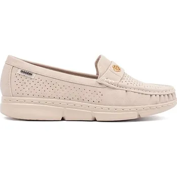 Dámské mokasíny Goodin Komfortní dámské světle béžové mokasíny bez podpatku 36