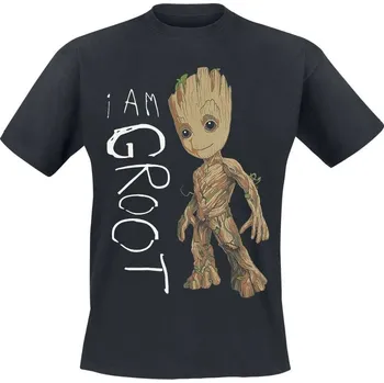 Pánské tričko Guardians Of The Galaxy 2|Strážci Galaxie 2: I Am Groot Scribbles (L) černé