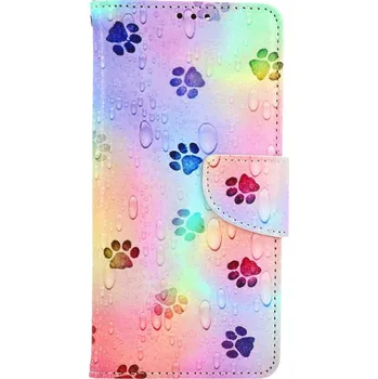 Pouzdro na mobilní telefon Pouzdro Xiaomi Redmi Note 13 5G knížkové Tlapky (kryt neboli obal na Xiaomi Redmi Note 13 5G)