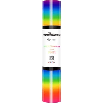 Samolepící dekorace TeckWrap PU Rainbow Stripes HTV - Rainbow Velikost: 30,5 x 30 cm