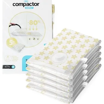 Compactor Sada 5 ks vakuových pytlů Compress L 100 litrů, s vůní Vanilka, 70 × 100 cm