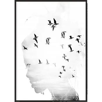 Obraz OBRAZ PLAKÁT V RÁMU 53x73 cm Dívka P1252