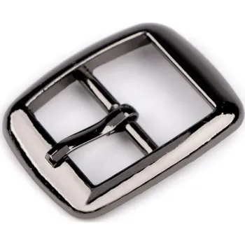 Kovová spona / opasková přezka, průvlek 20 mm Varianta: 2 nikl černý, Balení: 1 ks