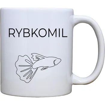 Keramický hrnek s potiskem rybkomil Objem a motiv: 550 ml bílý uvnitř