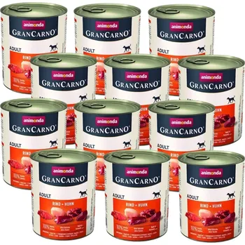 Pro psa ANIMONDA GranCarno Adult Dog chuť: Hovězí maso + kuře 12x800g