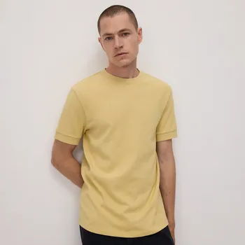 Reserved - Tričko regular z bavlny - žlutá - 428EF-07X - 428EF-07X-XXL