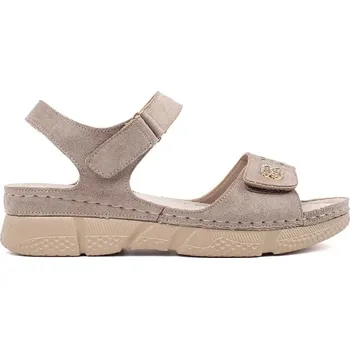 Dámské sandále Goodin Exkluzívní dámské sandály béžové na platformě 38