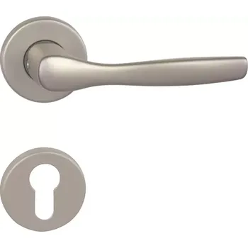 Dveřní kování Dveřní kování rozetové, kulaté, nikl matný (pro zámkovou vložku) (Rozetová klika)