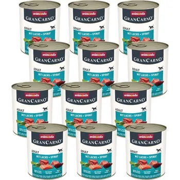 Pro psa ANIMONDA GranCarno Adult Dog příchuť: losos + špenát 12x800g