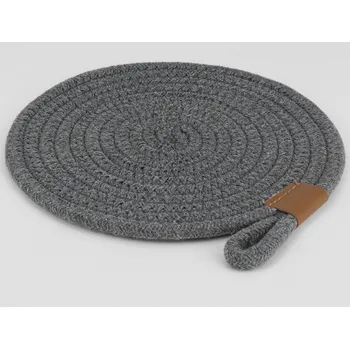 Podložka pod hrnec Podložka pod hrnec LifeStyle 20 cm, tmavě šedá bavlna