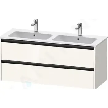 Koupelnový nábytek Duravit Ketho.2 Umyvadlová skříňka 55x128x48 cm, 2 zásuvky, lesklá bílá, K25266022220000