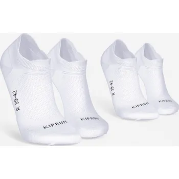 Pánské ponožky KIPRUN Běžecké nízké ponožky Run 500 tenké 2 páry 39/42 BÍLÁ|ČERNÁ