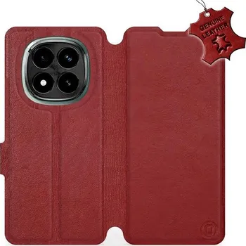 Pouzdro na mobilní telefon Mobiwear kožené flip knížkové pro Xiaomi Redmi Note 14 Pro Plus 5G - Tmavě červené