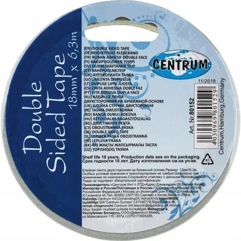 Lepicí páska Oboustranná PÁSKA IDEÁLNÍ DO KANCELÁŘE 18 mm x 6,3 m Klasická LEPICÍ PÁSKA